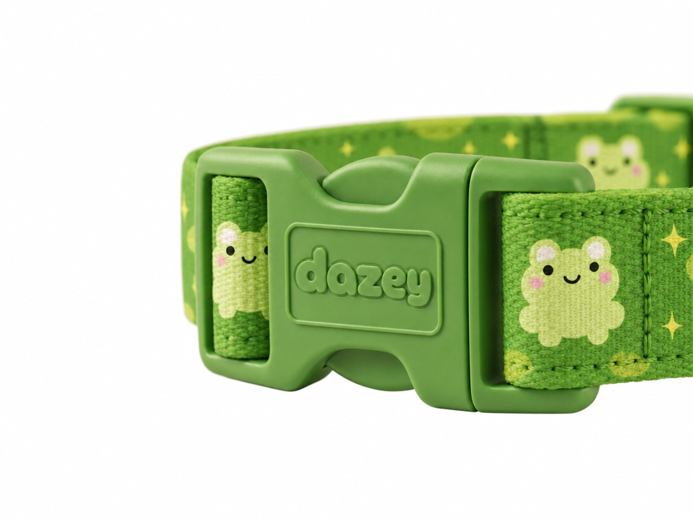 Froggy Friends collar buckle detail