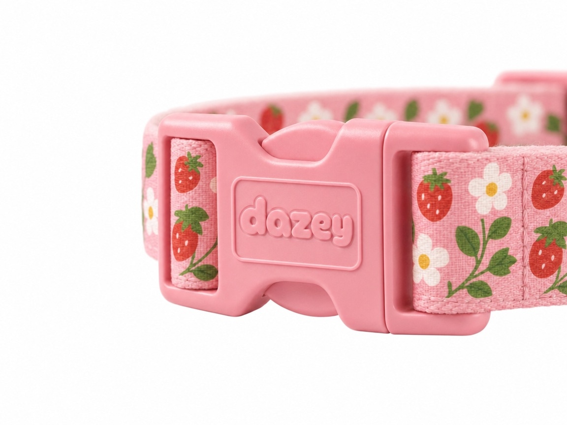 Strawberry Fields collar buckle detail