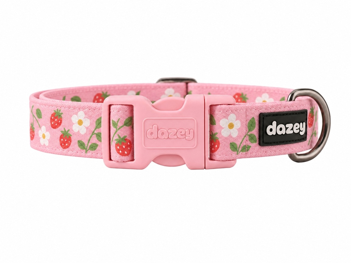 Strawberry Fields collar, laid flat